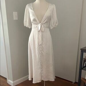 Petal & Pup White Piper Dress